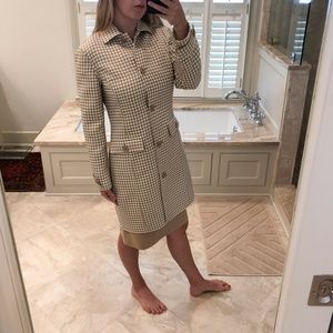 Worth beige and tan polka dotted jacket